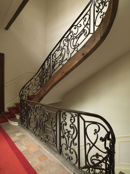 rampe d'appui, escalier de la maison à porte cochère (non étudié)