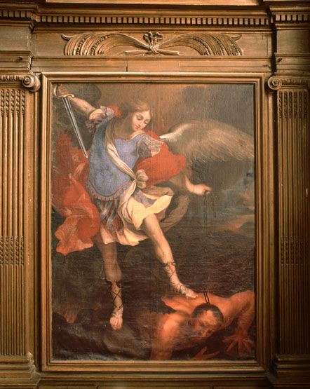 tableau : saint Michel terrassant le démon