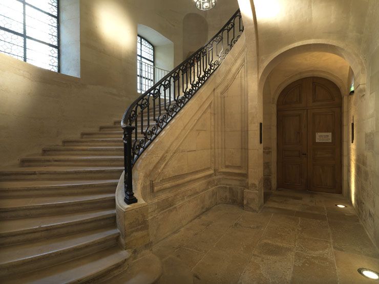 rampe d'appui, escalier du collège des Bernardins
