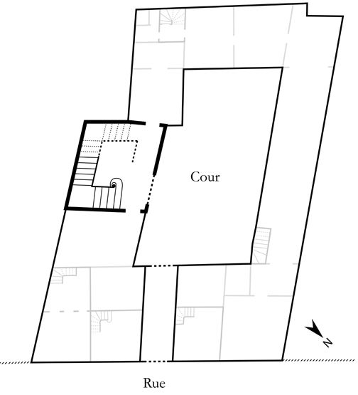 rampe d'appui, escalier de la maison à porte cochère dite Hôtel de Vins puis hôtel Dupin (non étudié)