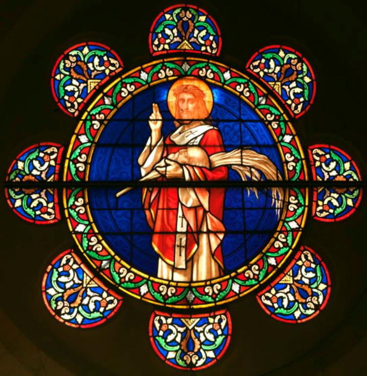 Ensemble de 2 verrières - Martyrium de Saint-Denis (ancienne chapelle des Sœurs Auxiliatrices des Âmes du Purgatoire)