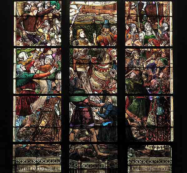 Ensemble de 23 verrières - Chapelle Sainte-Jeanne-d'Arc (Franciscaines missionnaires de Marie)