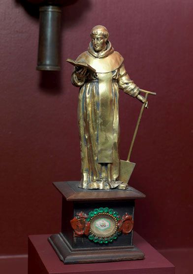 statuette reliquaire de saint Fiacre