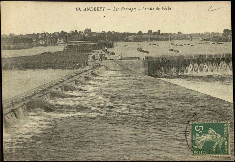barrage mobile à fermette et aiguille dit barrage d'Andrésy (détruit)