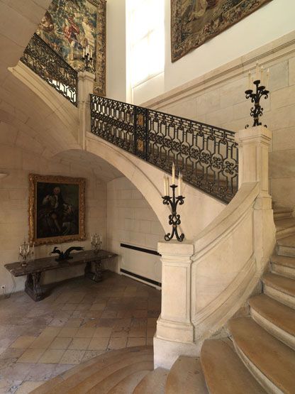 rampe d'appui, escalier de l' hôtel de Guénégaud, actuellement musée de la chasse (non étudié)