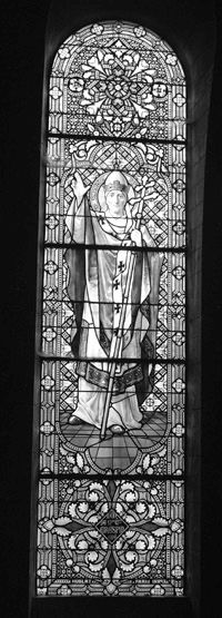 2 verrières à personnages : saint Jules Ier, saint Jean-Baptiste (baies 1 et 2)