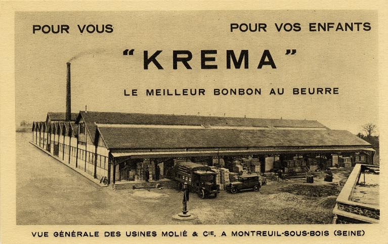 Confiserie Molllié, puis Kréma, puis Général foods France Kréma-Hollywood (détruit après inventaire)