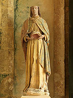 ensemble de deux statues : saint Eliphe et sainte Barbe