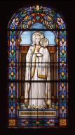 verrières (2) : saint Louis, Vierge à l'Enfant, dite Notre-Dame du trésor (baies 6 et 9)