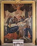 tableau d'autel : mort de saint Eloi