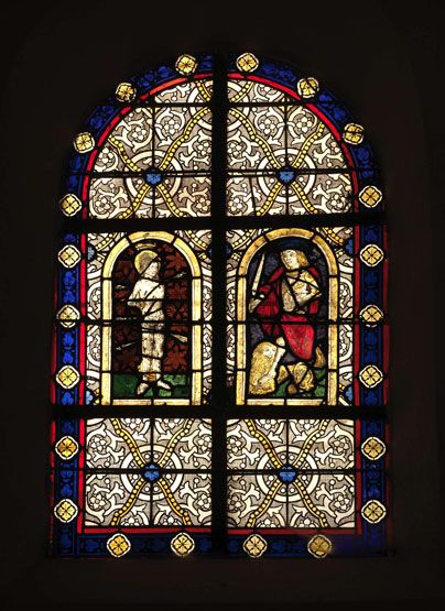 verrière : saint Sébastien et saint Adrien