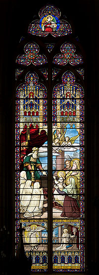 Ensemble de 13 verrières - Chapelle Sainte-Marie-de-la-Famille (Clinique Blomet, Filles de Saint-Paul-de-Chartres, anciennement Sœurs de la Sainte-Famille)