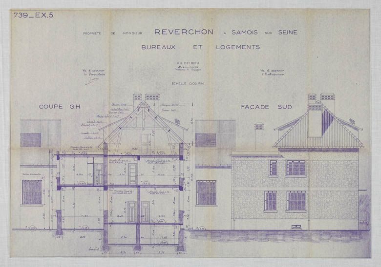 Samois-sur-Seine - usine de construction mécanique (usine d'auto-tamponneuses et de manèges) Reverchon