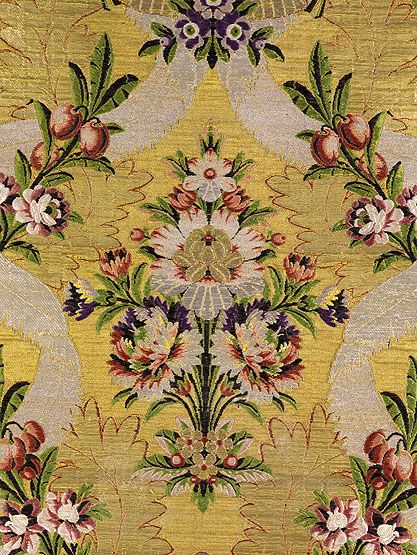 ornement blanc à motifs floraux, 19e siècle