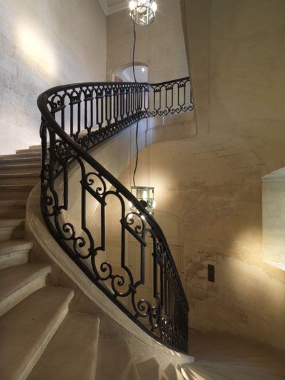 rampe d'appui, escalier du collège des Bernardins