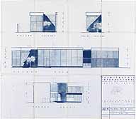 Elévations par l'architecte Flavio Salamanca Güemez, 1964, projet réalisé. (AM Enghien-les-Bains, 1T 35)