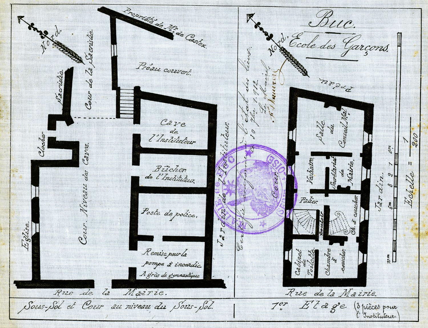 mairie-école, actuellement maison paroissiale