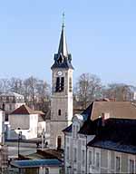 Le clocher de Saint-Barthélemy, vu depuis l'hôtel de la préfecture.