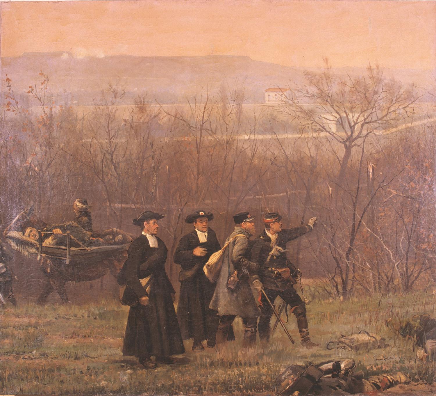 tableau : Les frères des écoles chrétiennes à la bataille de Champigny