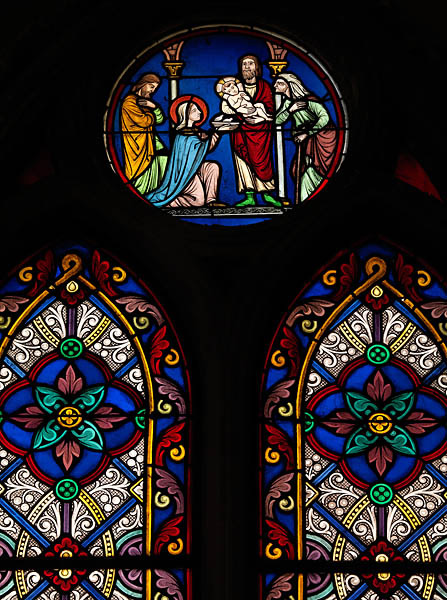 Ensemble de 12 verrières - Chapelle Saint-Vincent-de-Paul (Sœurs de Saint-Vincent-de-Paul)