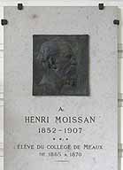 plaque commémorative d'Henri Moissan