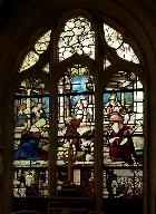 Verrière de la baie 3 : Nativité et Adoration des Mages