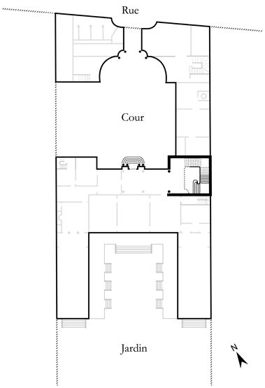 rampe d'appui, escalier de l' hôtel de Béthune-Charost, actuellement résidence de l'ambassadeur de Grande-Bretagne (non étudié)