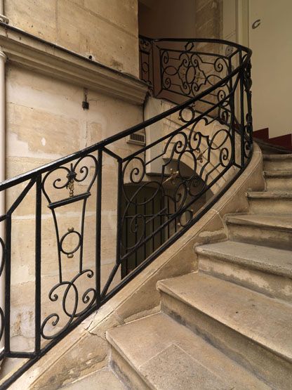 rampe d'appui, escalier de la maison à porte cochère dite hôtel Le Tellier (non étudié)