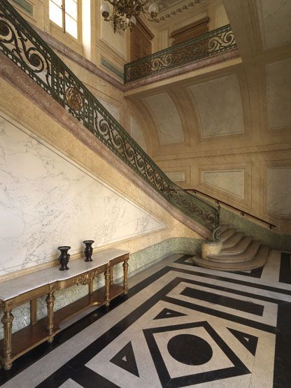 rampe d'appui, grand escalier de l'hôtel du garde meuble, actuellement Etat-Major de la Marine nationale