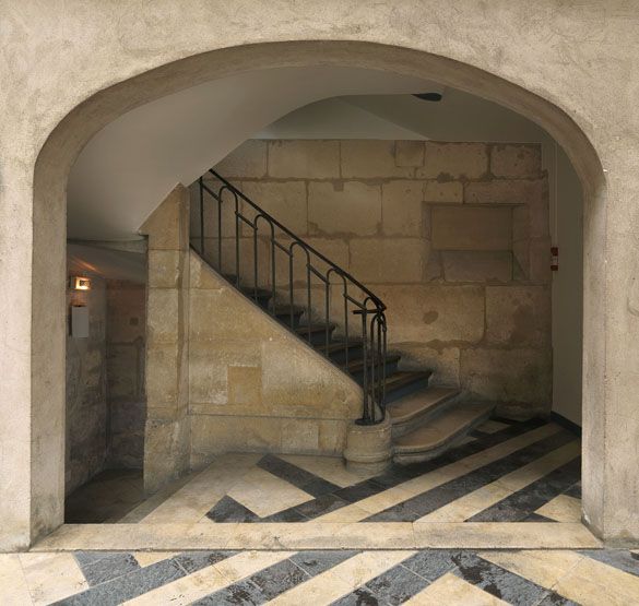 rampe d'appui, escalier de la maison à porte cochère (non étudié)