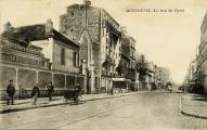 Vue des bâtiments sur la rue de Paris, vers 1905. Carte postale. (Musée de l'histoire vivante, Montreuil. 2 F 4)