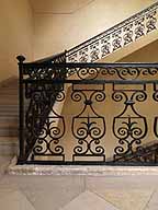 rampe d'appui, escalier de l'hôtel de Mortemart, actuellement Institut d'Etudes Politiques (non étudié)
