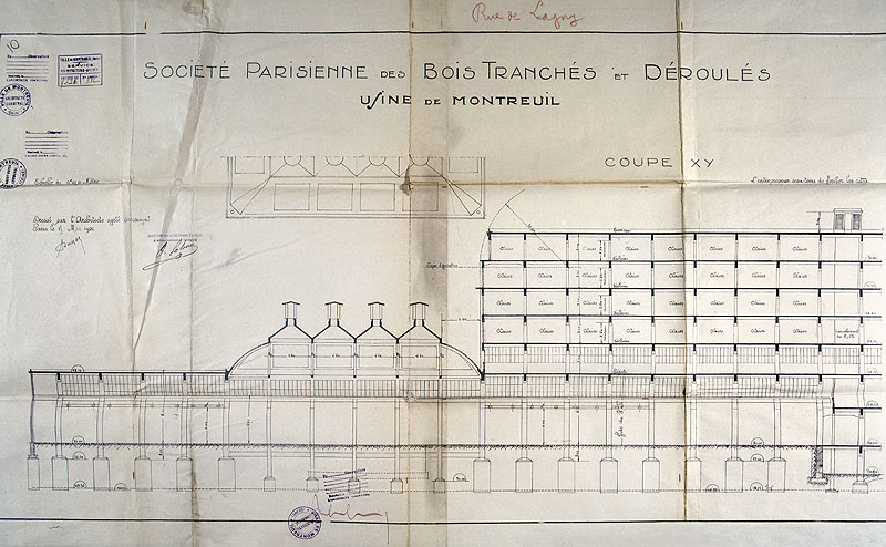 Scierie Cavillet, puis usine de bois de placage Société parisienne de bois tranché et déroulé, puis Société parisienne de tranchage et déroulage, puis société Maréchaux, puis entrepôt commercial (détruit après inventaire)