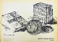 Esquisses pour le dessin des stèles, novembre 1963. SIAF/CAPA. Fonds Robert Auzelle 242 IFA, boite 06, affaire RA 23.