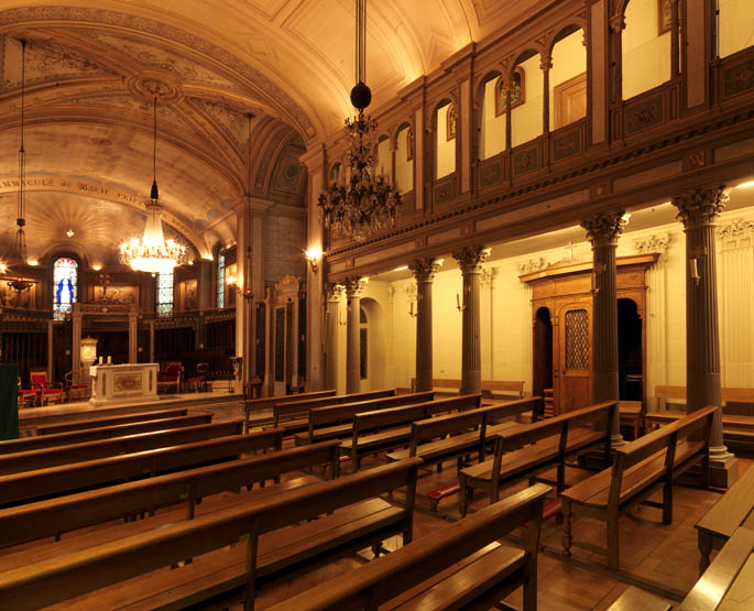 Ensemble de 14 verrières - Chapelle Saint-Cœur de Marie (Augustines du Saint-Cœur de Marie)