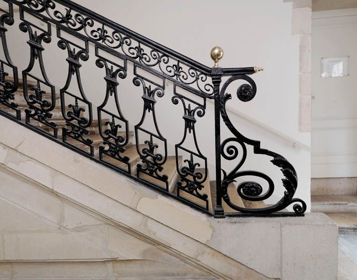 rampe d'appui, escalier de la Congrégation du couvent des Jésuites (non étudié)