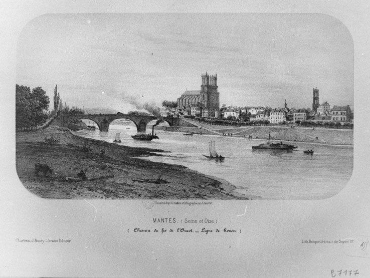 pont routier  dit Pont neuf de Mantes ou Pont Perronet (détruit)