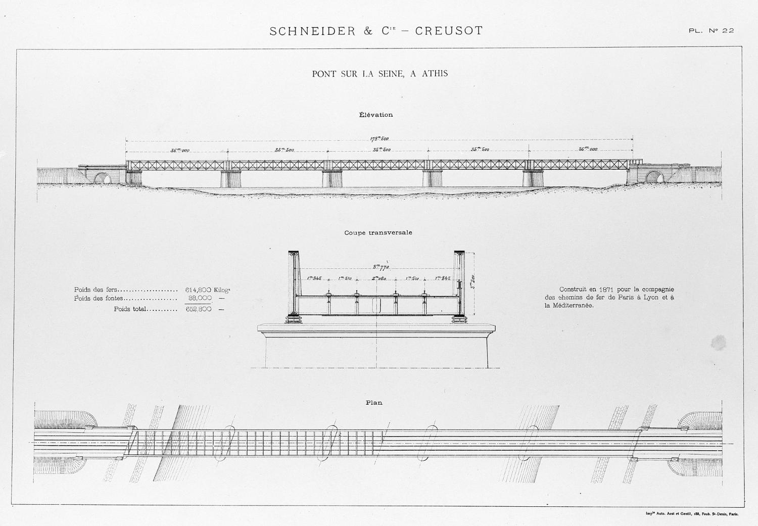 pont de chemin de fer du réseau PLM dit pont de Lyon