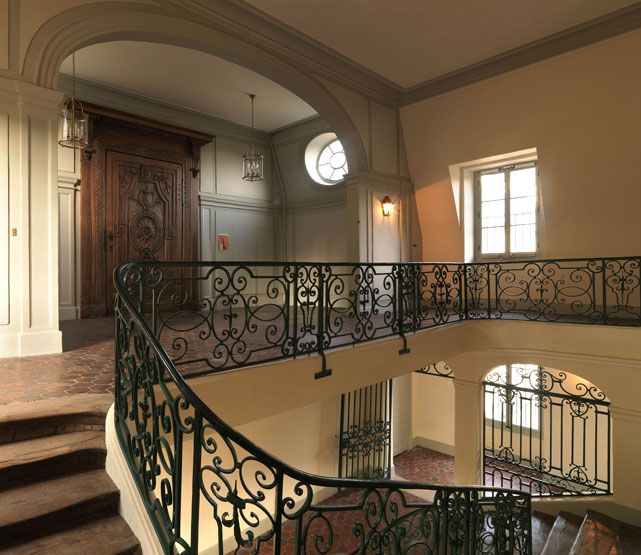 rampe d'appui, escalier des Grands Hommes de l'abbaye Sainte-Geneviève actuellement Lycée Henri IV (non étudié)