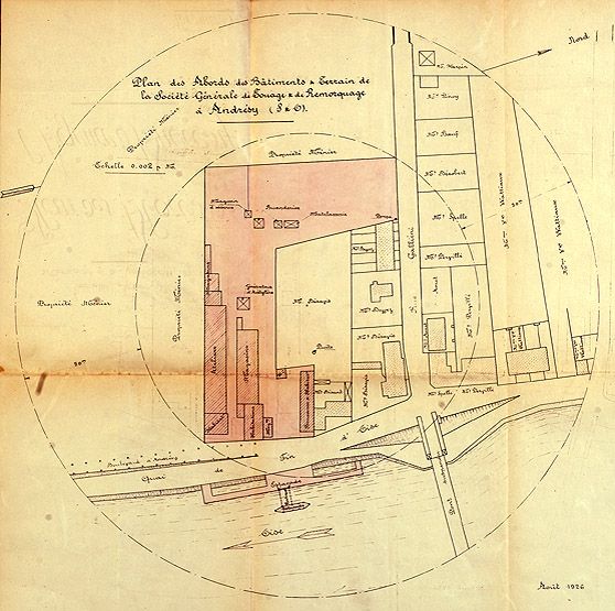 établissement administratif d'entreprise, atelier de réparation de la Société Générale de Touage et de Remorquage dit bureau des Guêpes