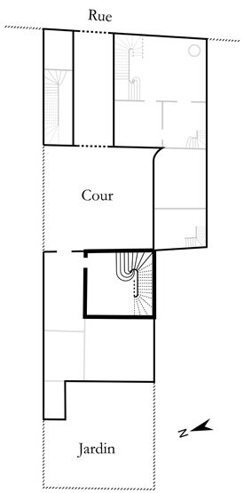 rampe d'appui, escalier de la maison à porte cochère dite hôtel Titon (non étudié)