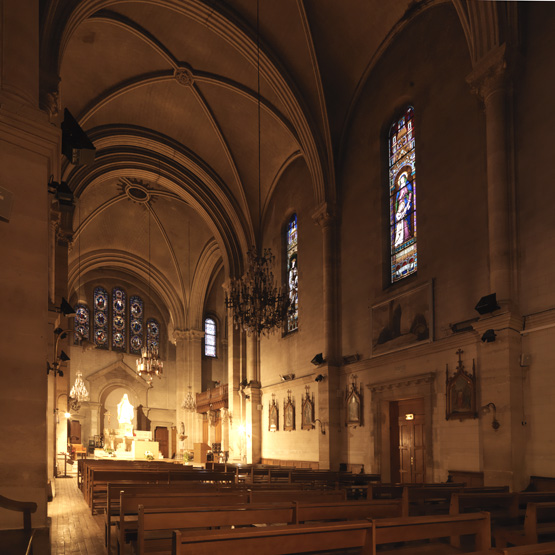 Ensemble de 10 verrières - Chapelle de l'Hôpital Notre-Dame du Bon-Secours (ancienne chapelle des Augustines de l'Hôtel-Dieu de Paris)