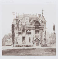 Façade principale. Elévation. Tiré de : Le Moniteur des architectes, 1892. (BHVP, Per F° 119)