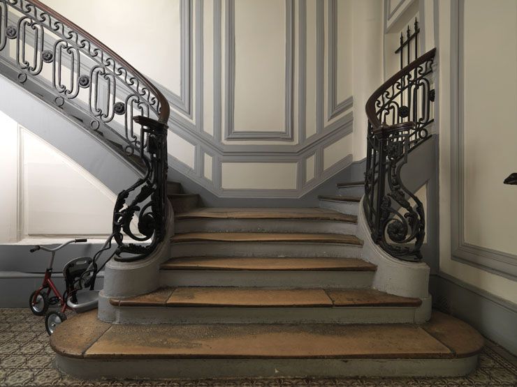 rampe d'appui, escalier de la maison à porte cochère (non étudié)