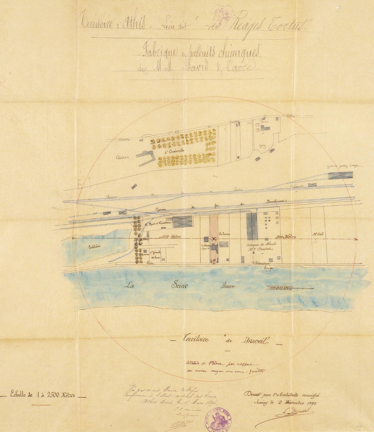 usine de produits pharmaceutiques Garnier fils et Lecerf, puis usine de produits chimiques David et Carré