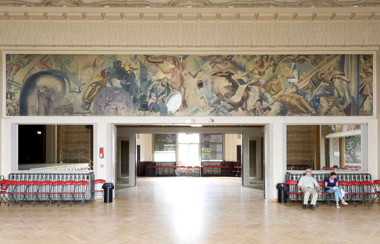 Ensemble de 3 peintures monumentales : le XIVe arrondissement.