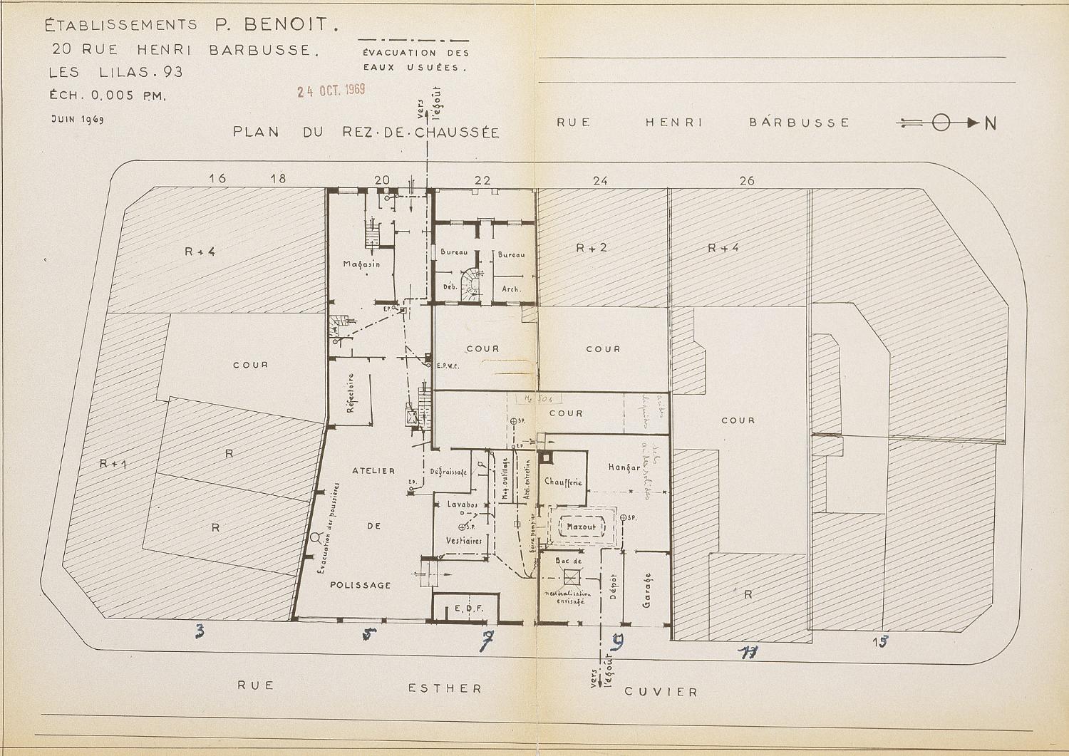 Usine de traitement de surface des métaux (polissage et chromage) P. Benoit, puis logement (détruit après inventaire)