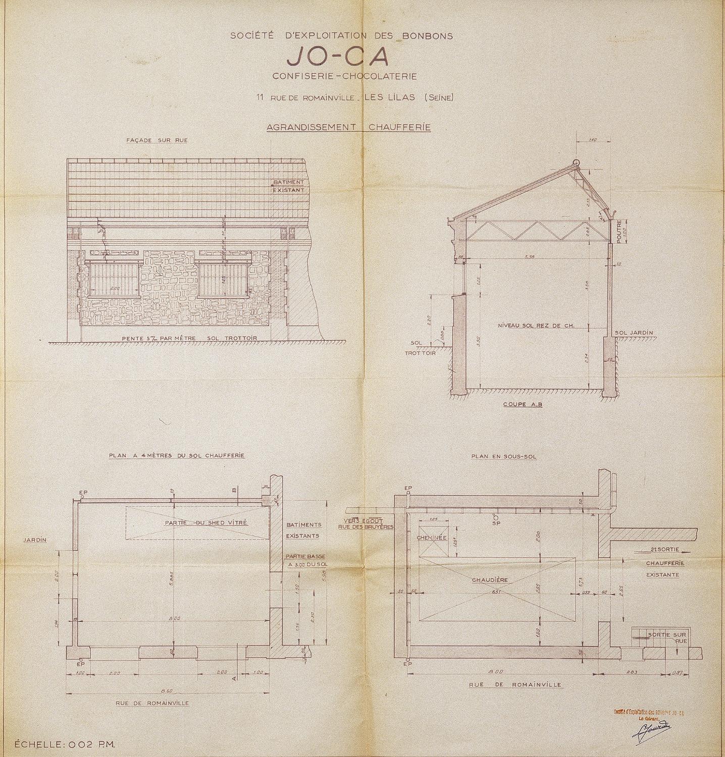 Usine de confection J. Ohresser, puis confiserie JO-CA, puis usine de produits pharmaceutiques Ile-de-France Pharmaceutique, puis blanchisserie industrielle R.L.D., actuellement logements