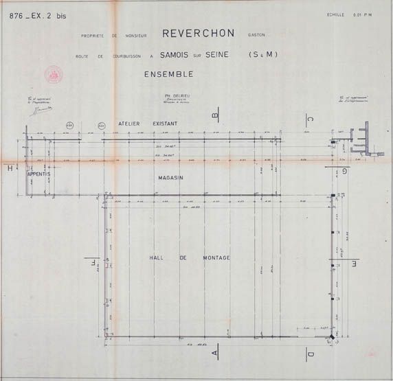 Samois-sur-Seine - usine de construction mécanique (usine d'auto-tamponneuses et de manèges) Reverchon