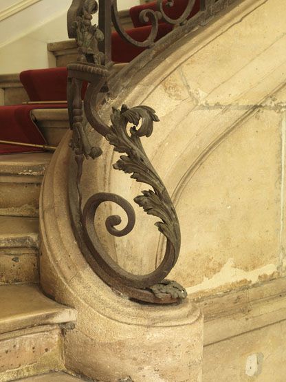 rampe d'appui, escalier de la maison à porte cochère (non étudié)